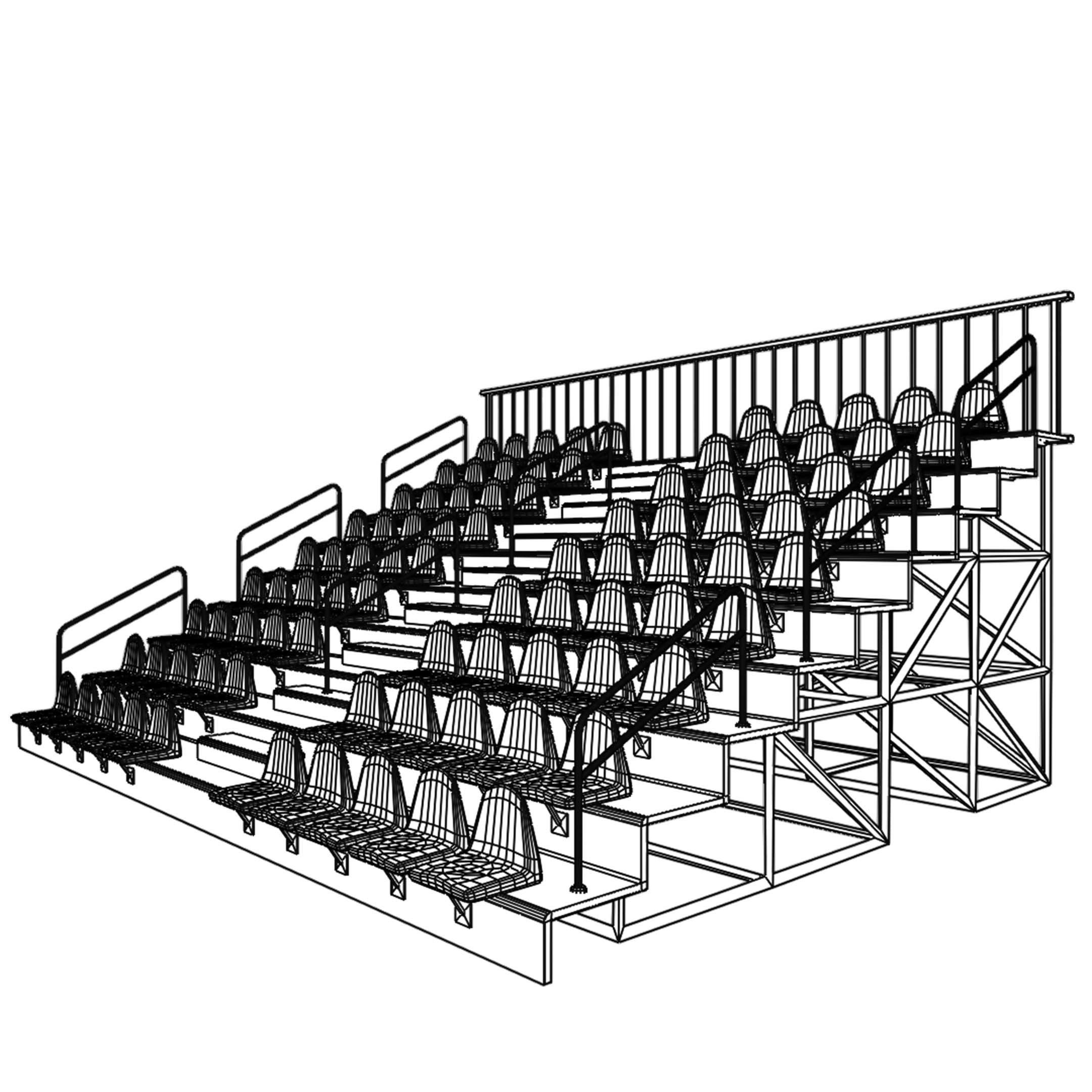 Bleachers 3D model CGTrader