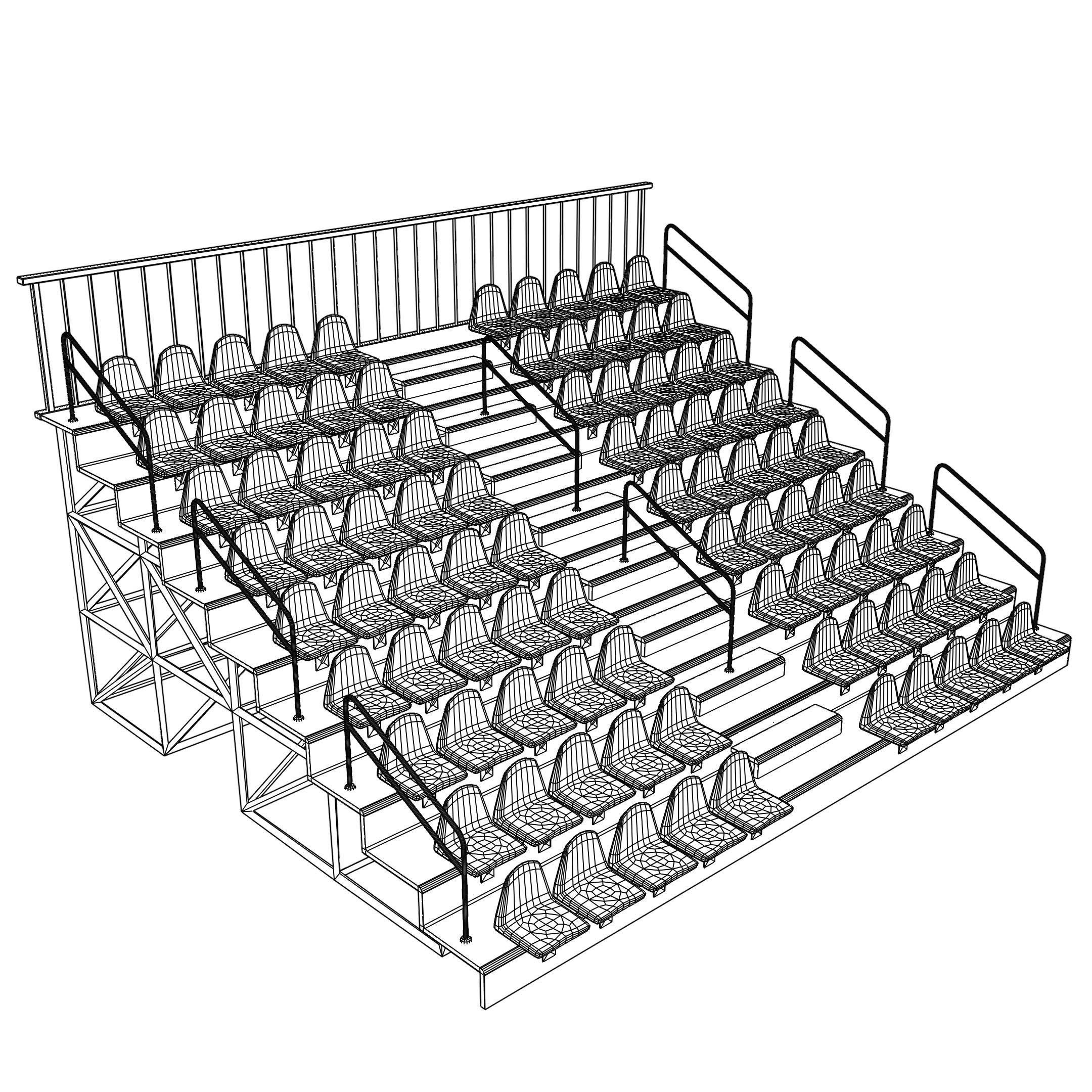Bleachers 3D model CGTrader