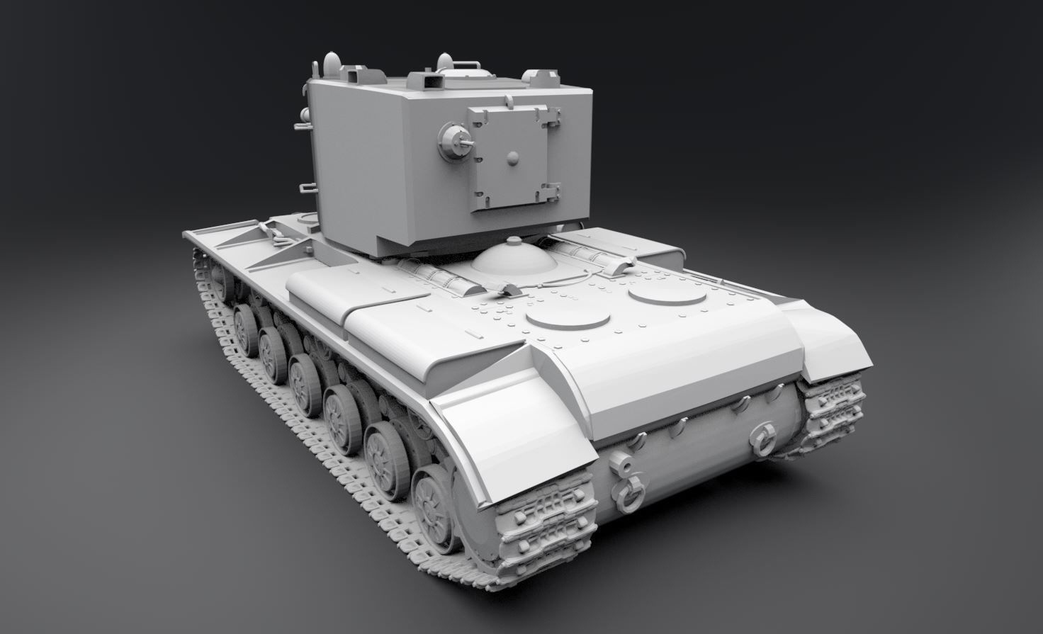 KV2 Tank Scale model 3D model 3D printable CGTrader