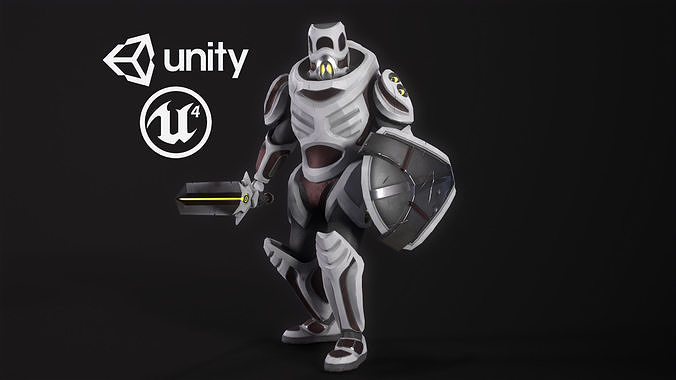 Cyber Soldier - Game Ready Low-poly 3D model