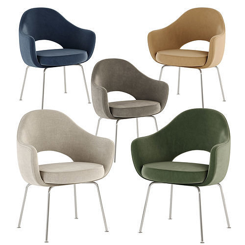 Saarinen Executive Armchair by Knoll Boucle 3D model