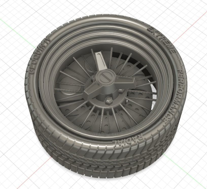 Wire Wheels 30 Spokes with Tires and Brakes for 3D Printing 3D model 3D printable CGTrader