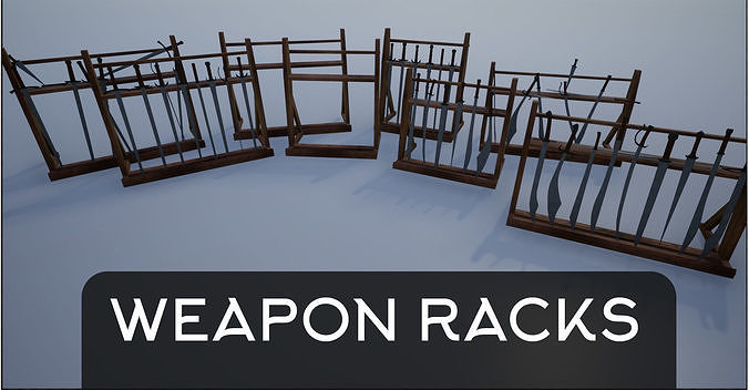 3D model Lowpoly Sword Weapon Racks VR / AR / low-poly | CGTrader