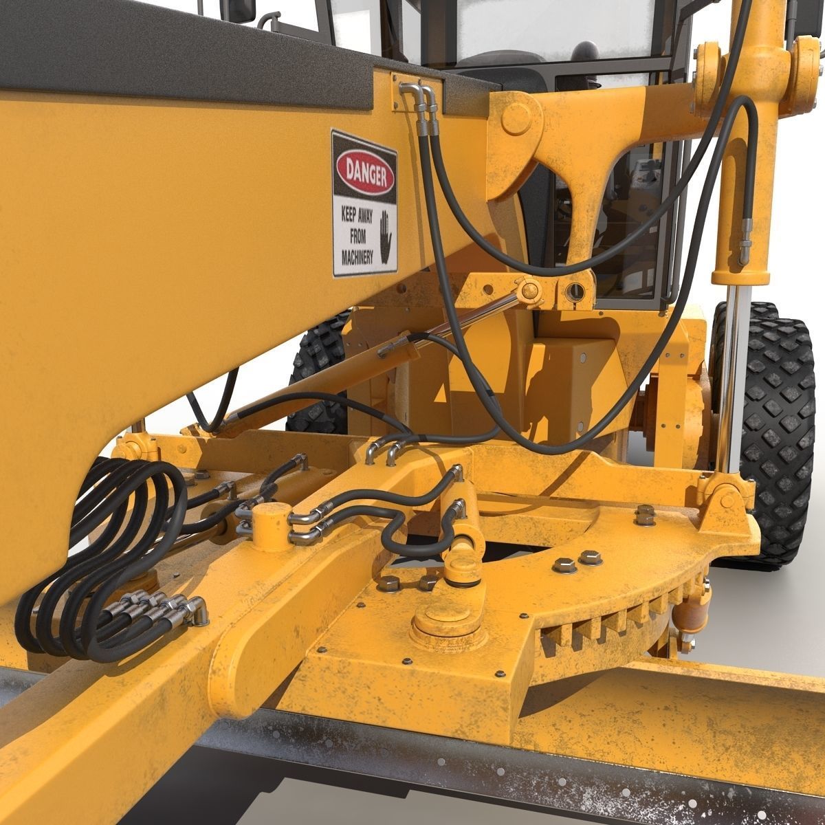 Road Grader 3D model CGTrader