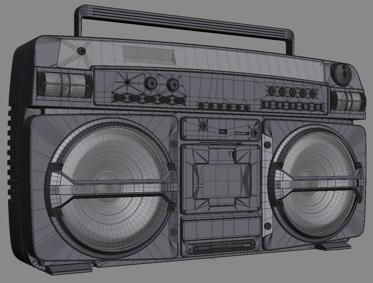 Modern Boombox with iPhone 3D model CGTrader