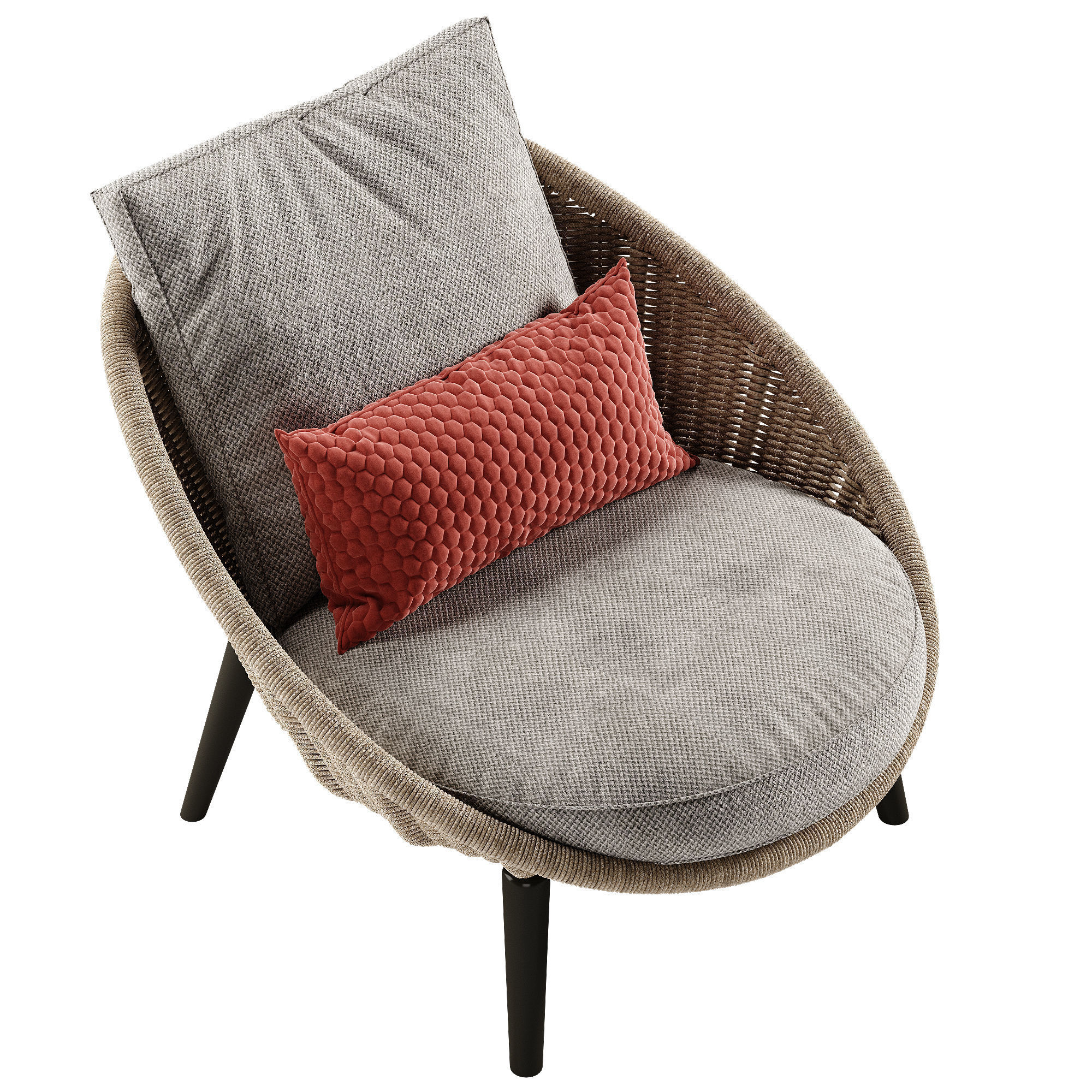 Minotti Lido Cord armchair 3D model CGTrader