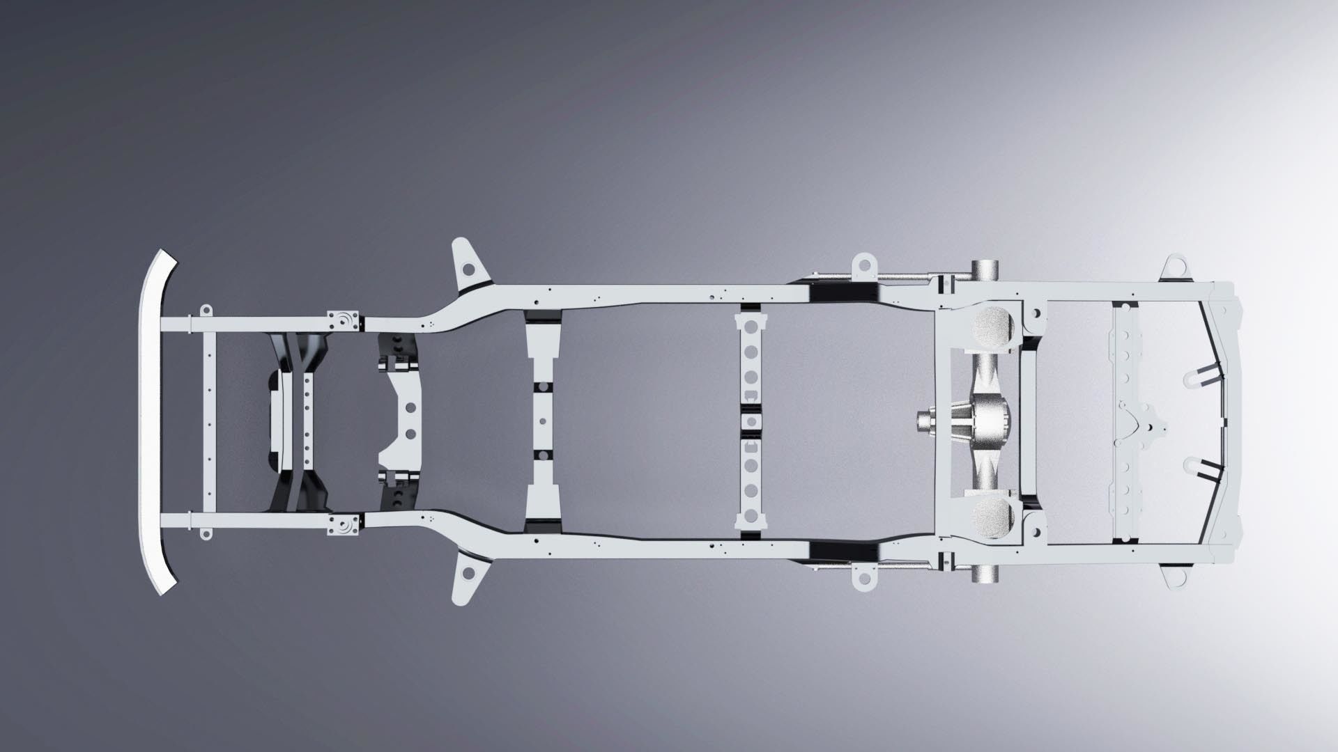 Toyota Land Cruiser Prado Chassis Frame 3D model CGTrader
