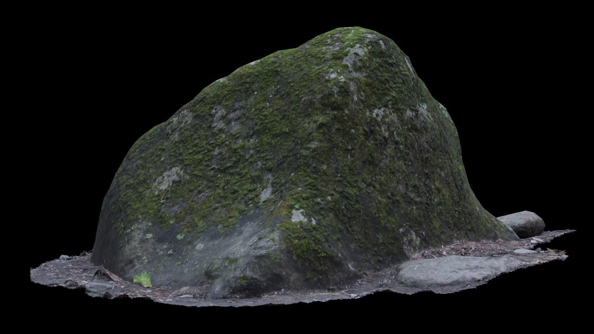 4 types of Moss Rock set 3D model CGTrader