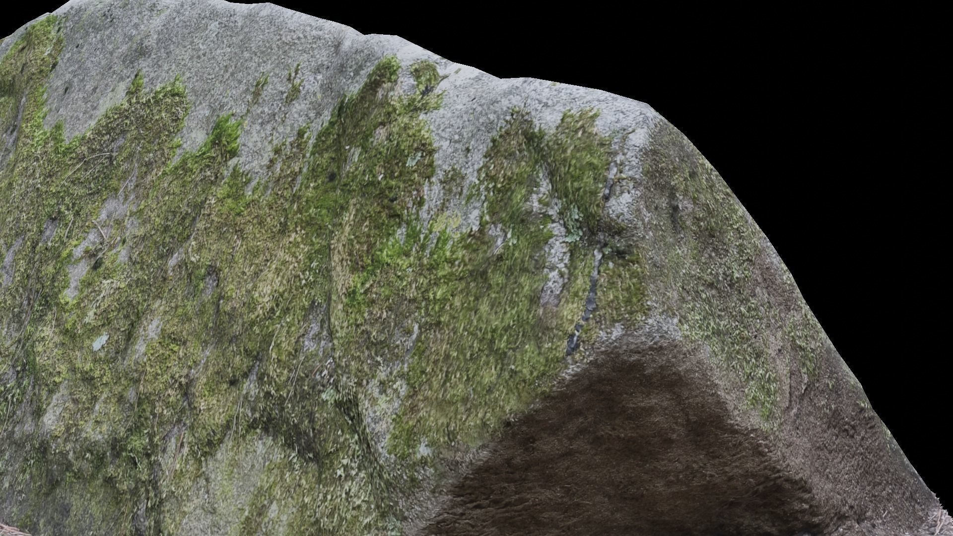 4 types of Moss Rock set 3D model CGTrader