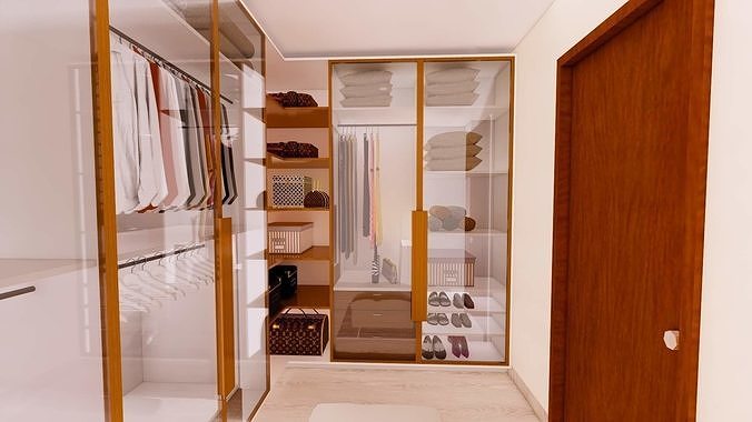 3D model L shape Wardrobe VR / AR / low-poly | CGTrader