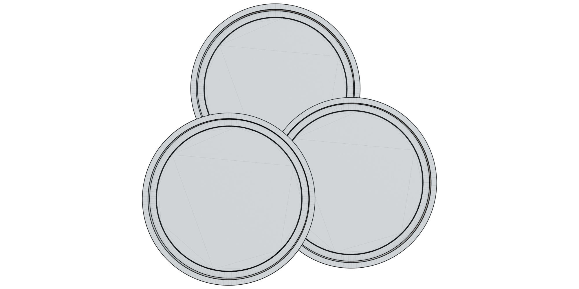 MIRROR SENSATION ROUND 3D model CGTrader