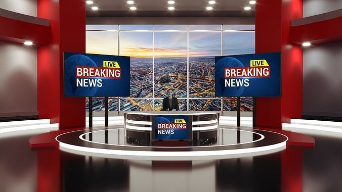 News Virtual Set 3D model