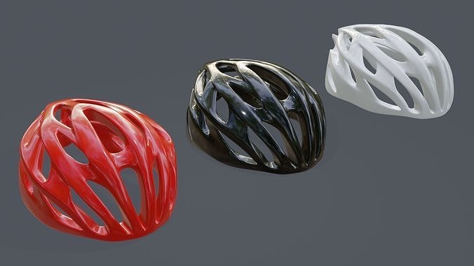Modern Bicycle Helmet Low-poly 3D model