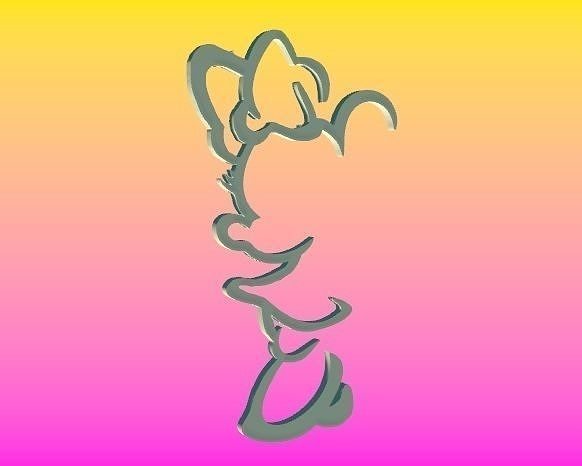Printable Minnie Mouse Silohuette