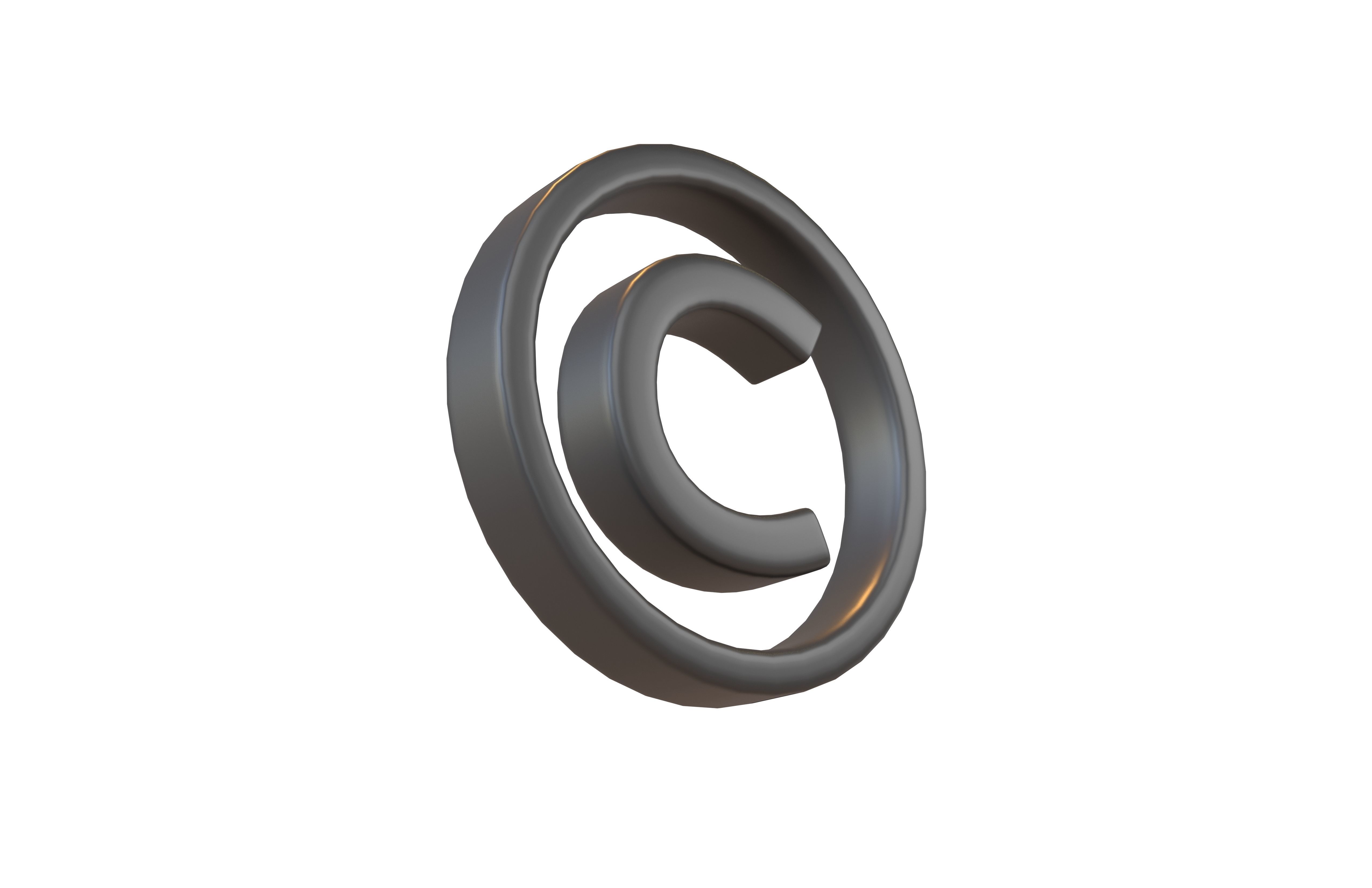3D model Copyright Symbol v1 001 VR / AR / low-poly | CGTrader