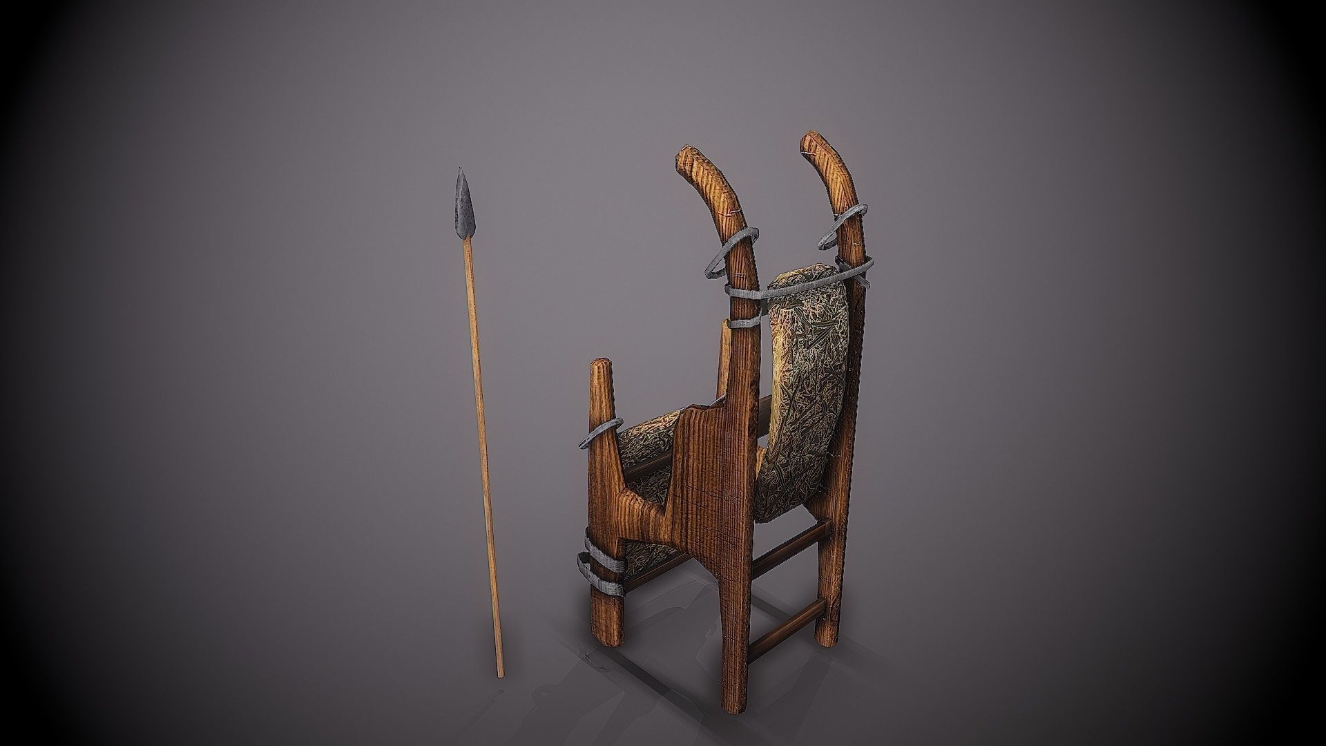 3D model stretcher viking medieval VR / AR / lowpoly CGTrader