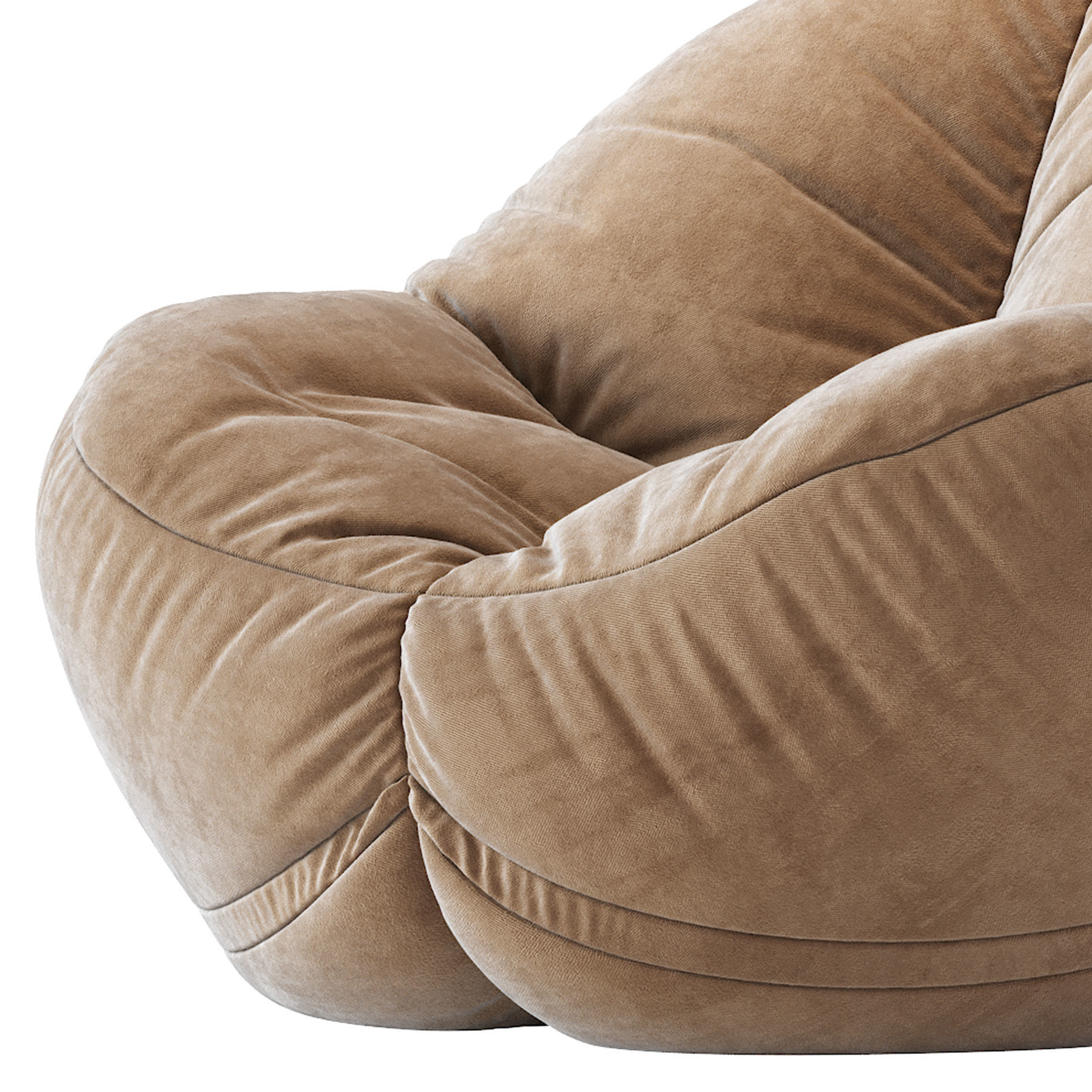 Cloth Bean Bag Chair 3D model CGTrader