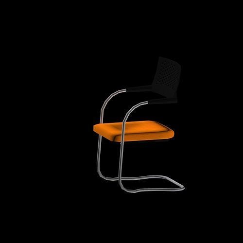 Modern S Type Chair Low-poly 3D model