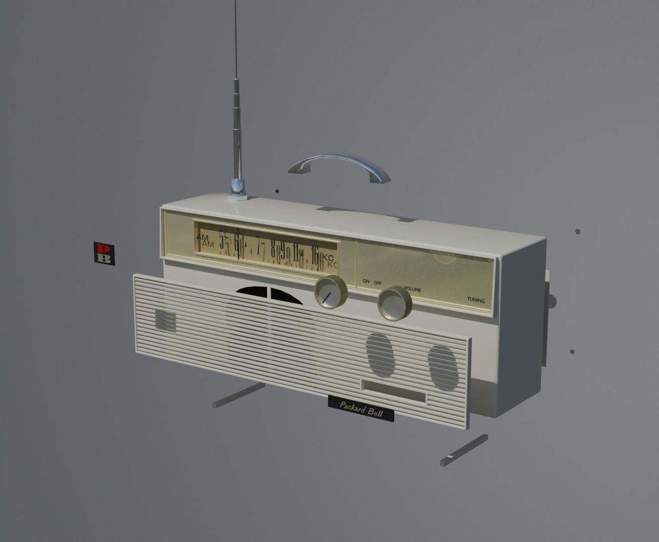 Gilligans Island Radio 3D model rigged CGTrader