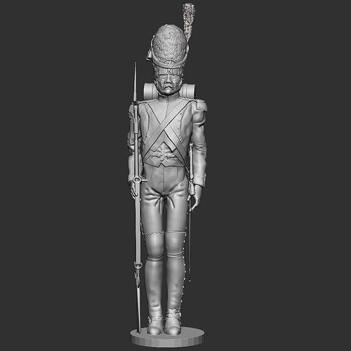 Napoleonic Grenadier stand at attention 3D model 3D printable | CGTrader