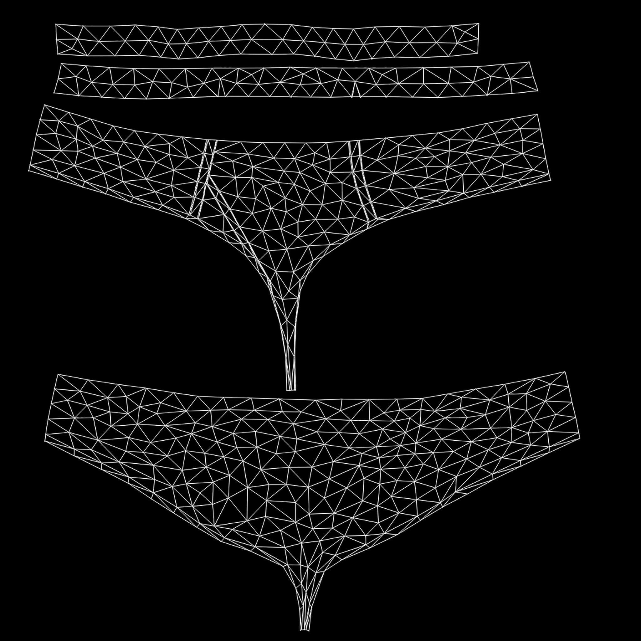 3D model Womens Boy Briefs VR / AR / lowpoly CGTrader