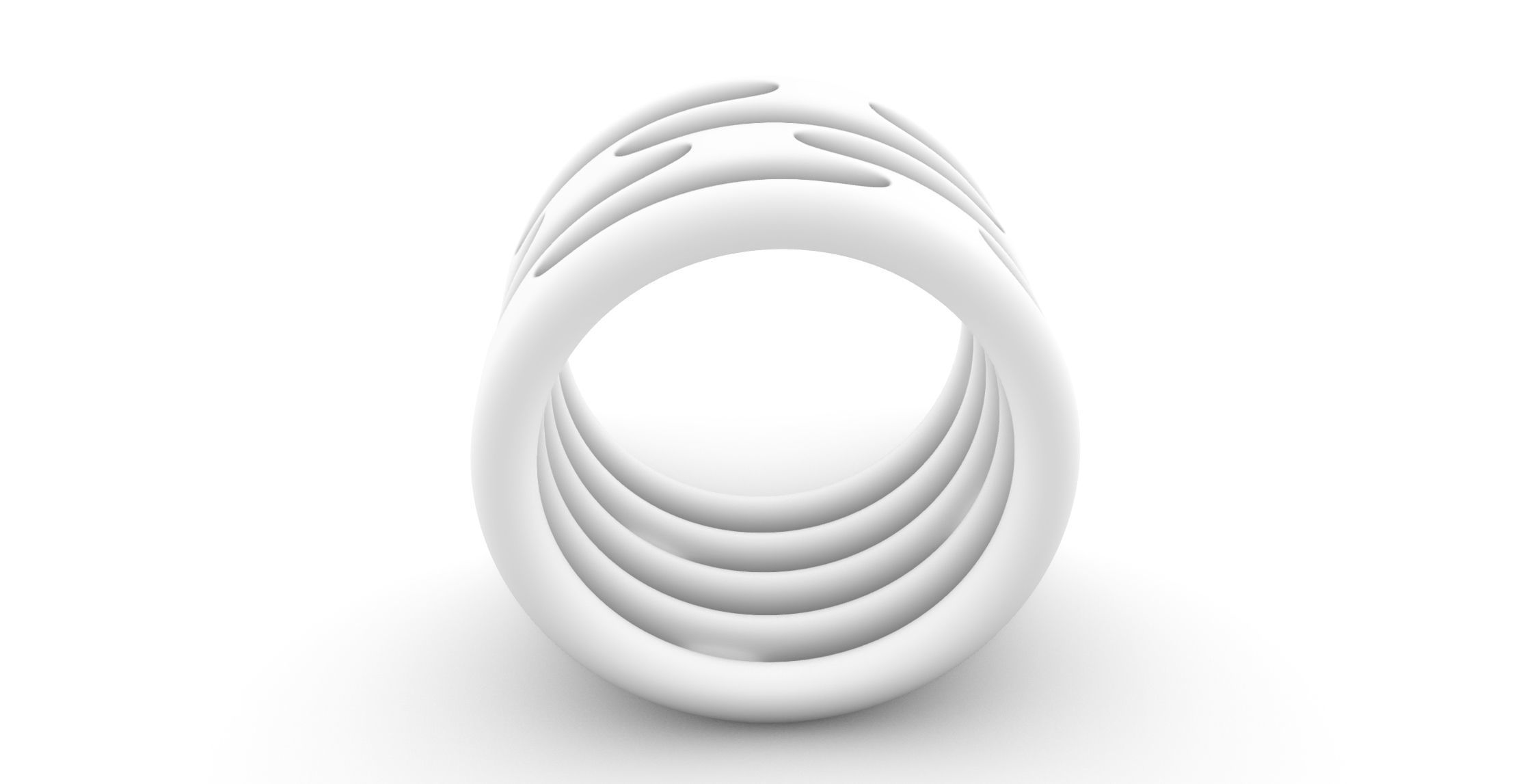 five connected rings with binary pattern 3D model 3D printable | CGTrader