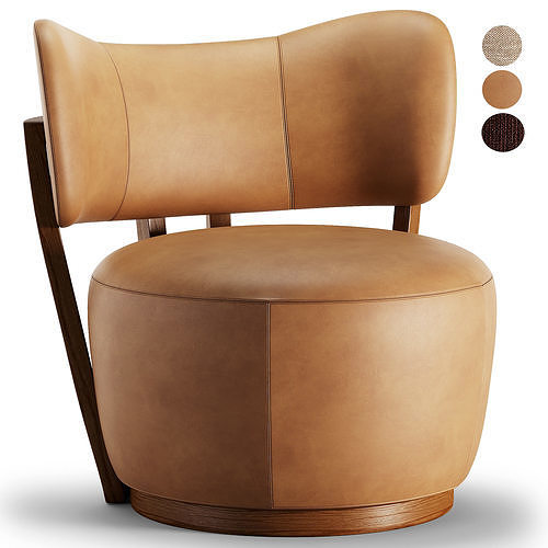 Swivel Occasional Chair Low-poly 3D model