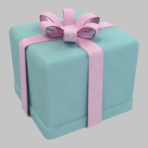 Q version gift box 3D model