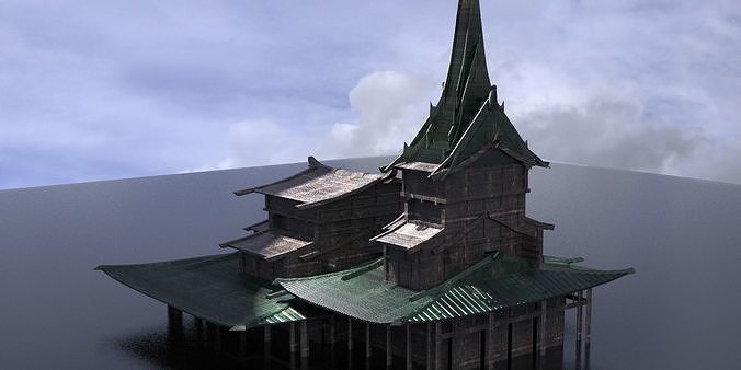 Japan Temple Ruin  3D model