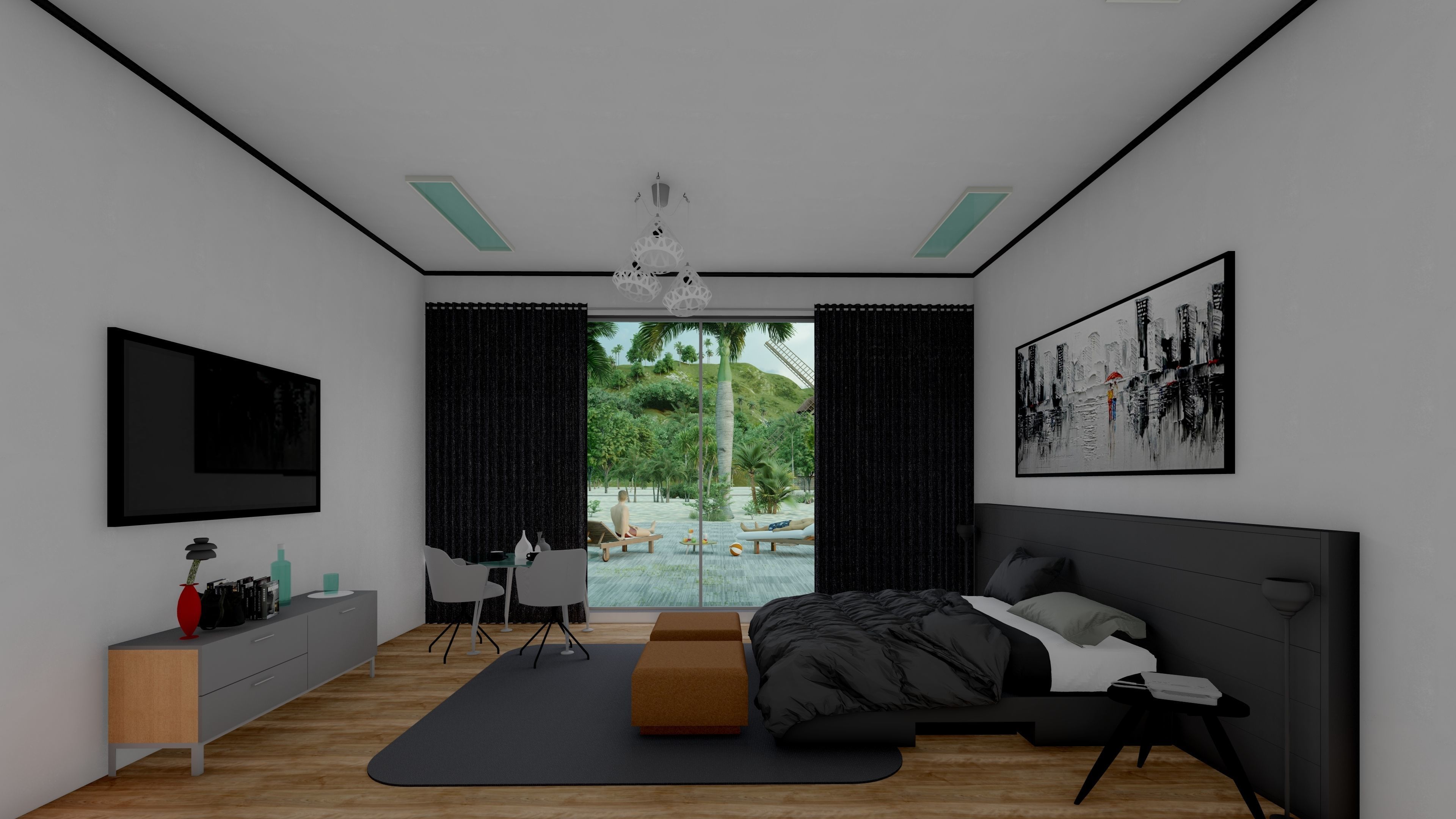 bedroom design free 3D model CGTrader