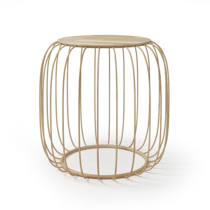 Decorative Wheat Colored Stand Or Table 3D model