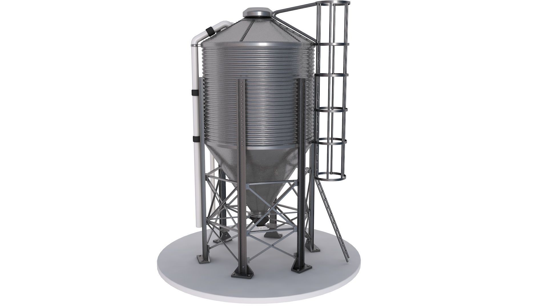 Grain Storage Bins Collection 3D model CGTrader