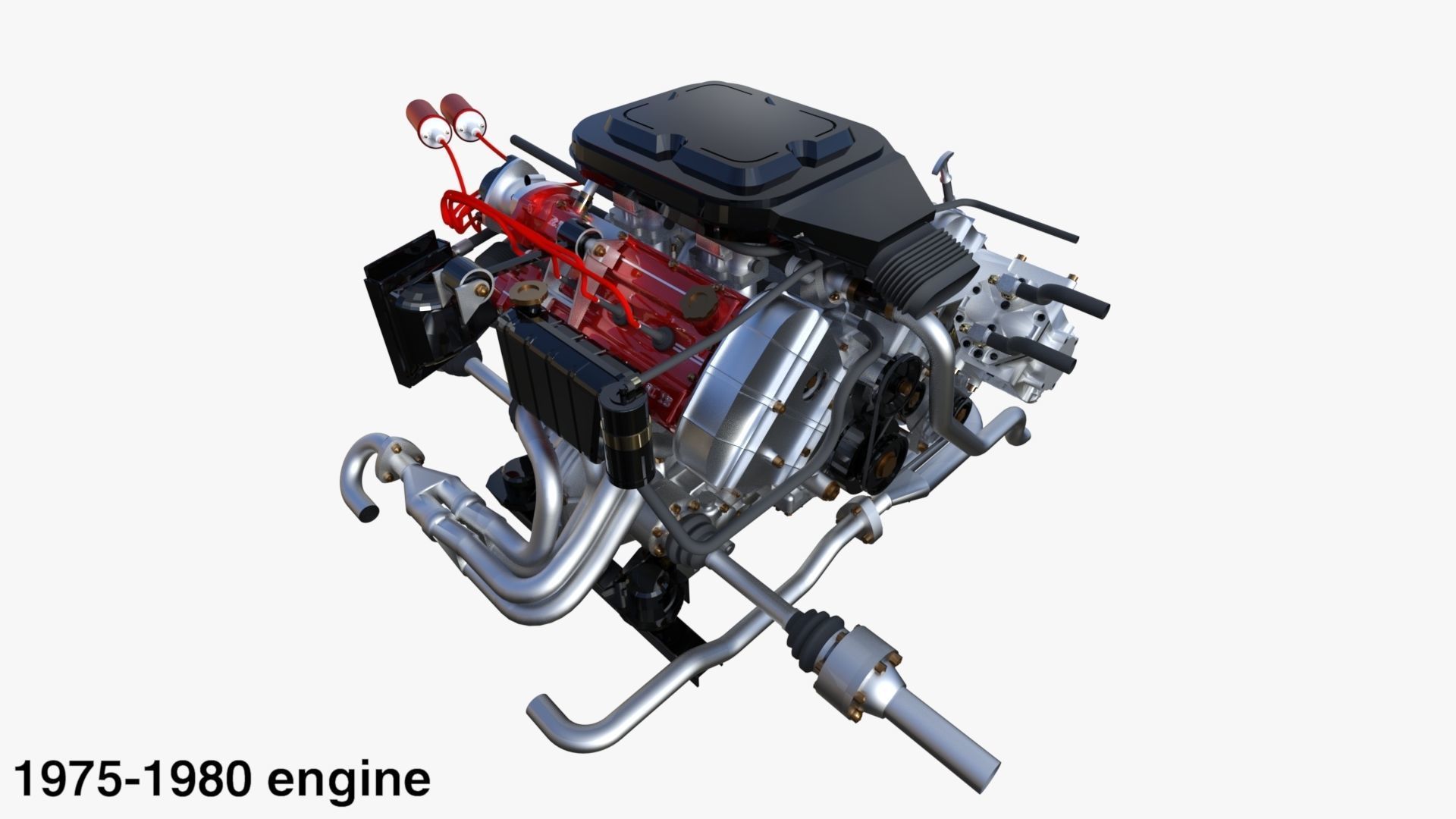 Italian V8 Engine and Internals Pack 3D model CGTrader