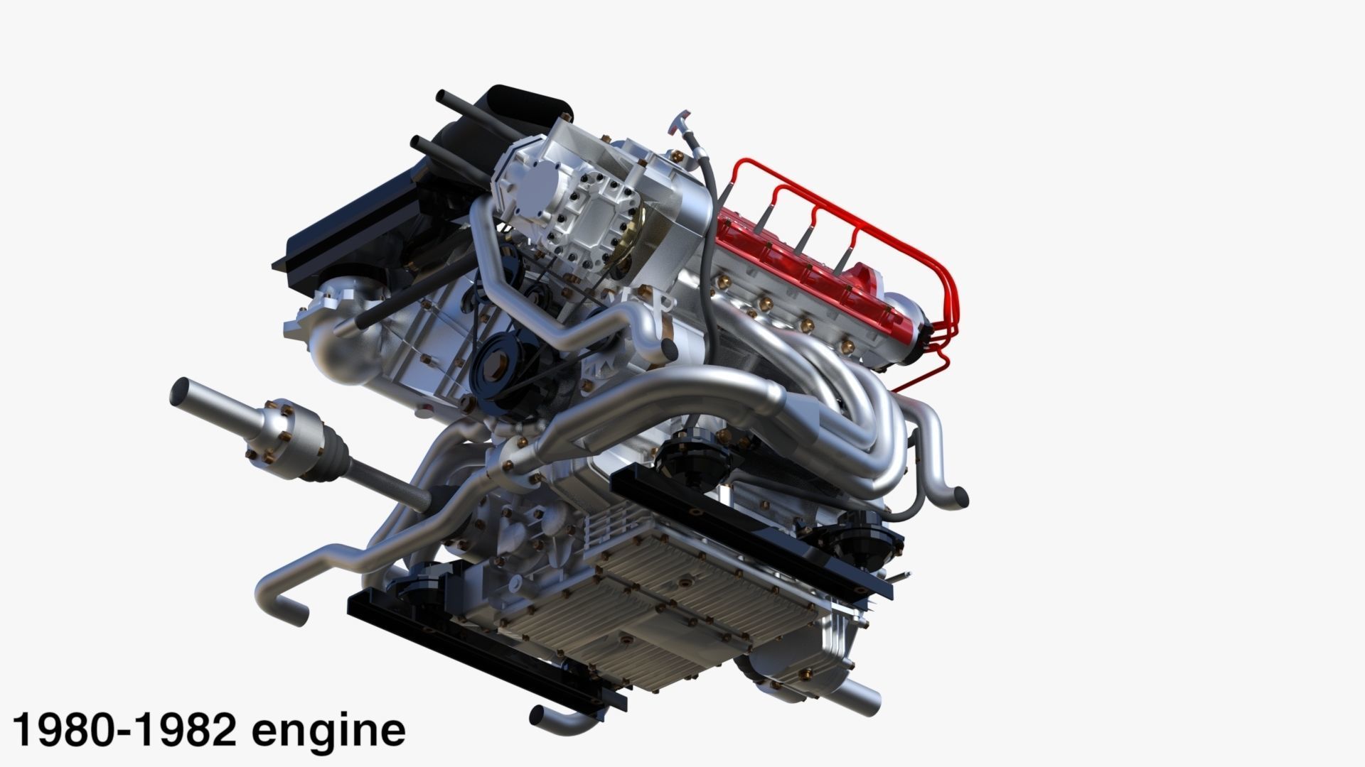 Italian V8 Engine and Internals Pack 3D model CGTrader
