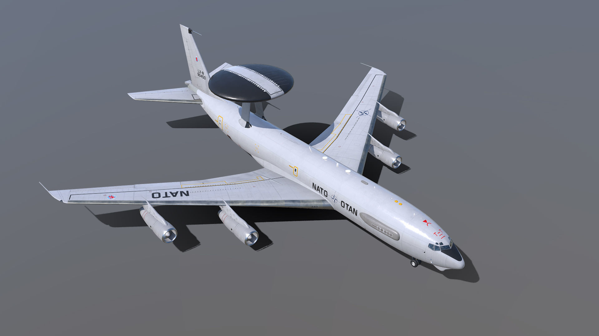 Boeing E3 Sentry AWACS 3D model CGTrader