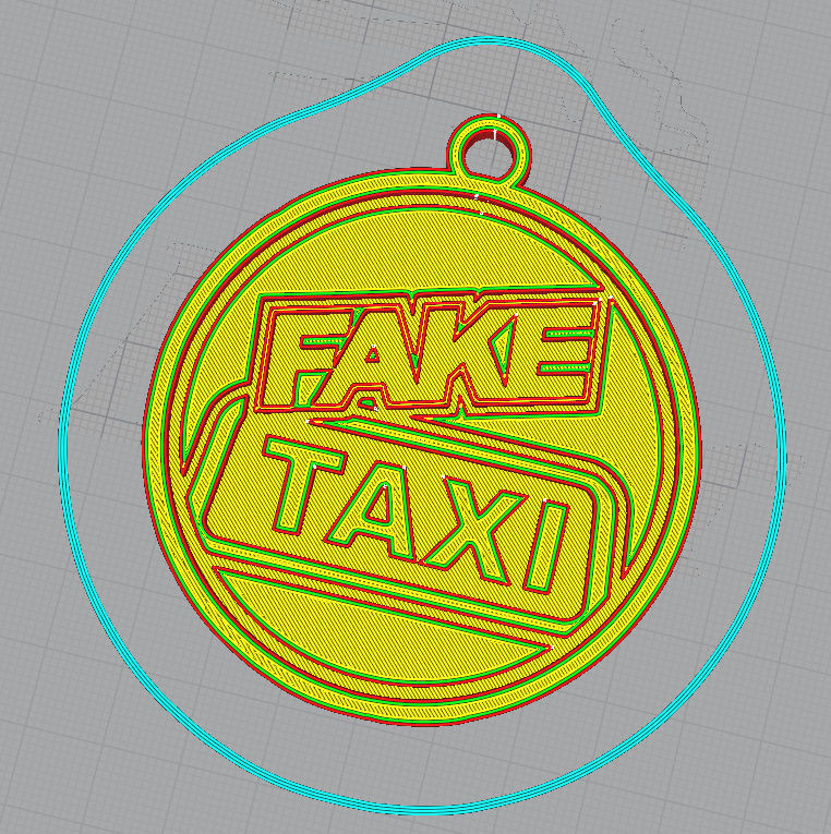 Fake taxi keychain 3D model 3D printable | CGTrader