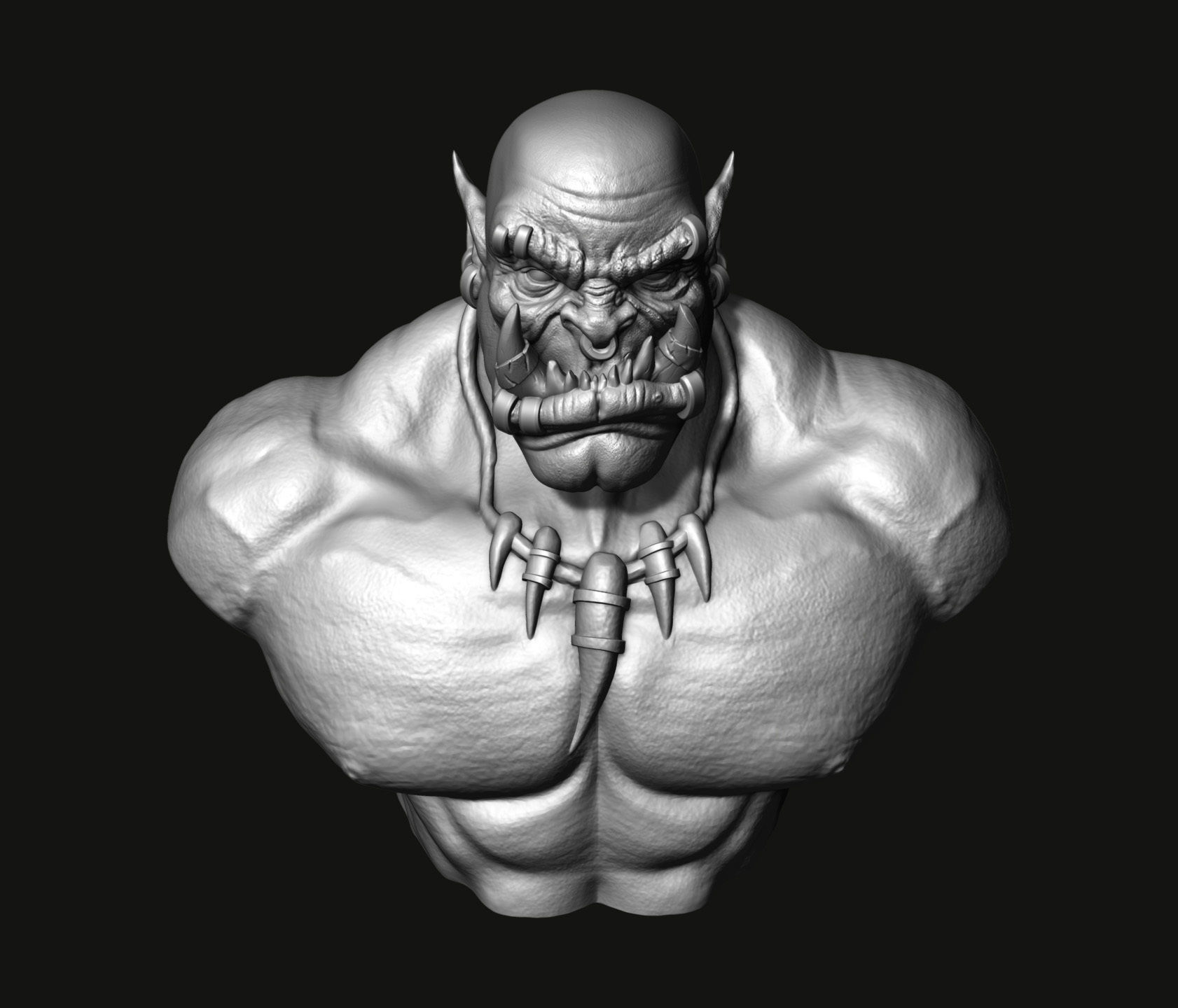 Garrosh Hellscream Bust 3D print model 3D model 3D printable | CGTrader