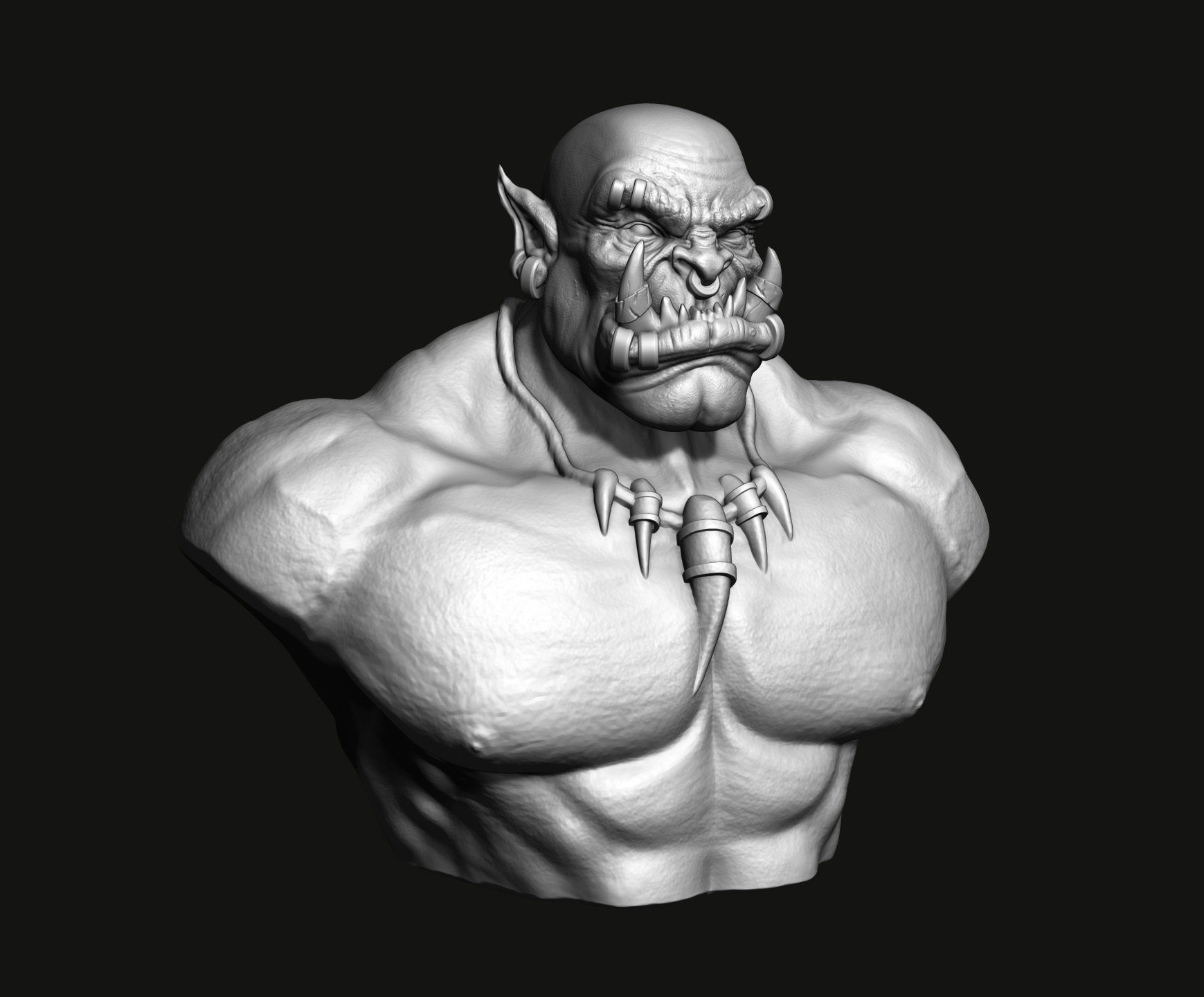 Garrosh Hellscream Bust 3D print model 3D model 3D printable | CGTrader