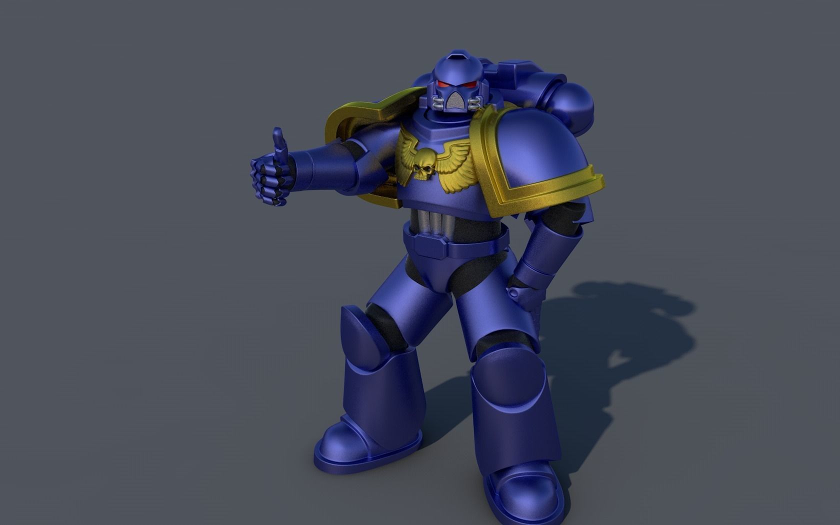 Space Marine 3D model rigged CGTrader