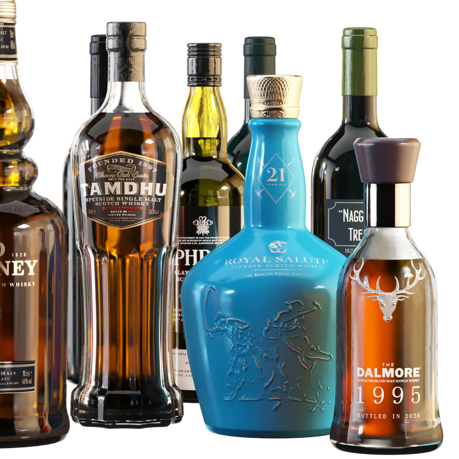 Bottles Collection liquor CGTrader