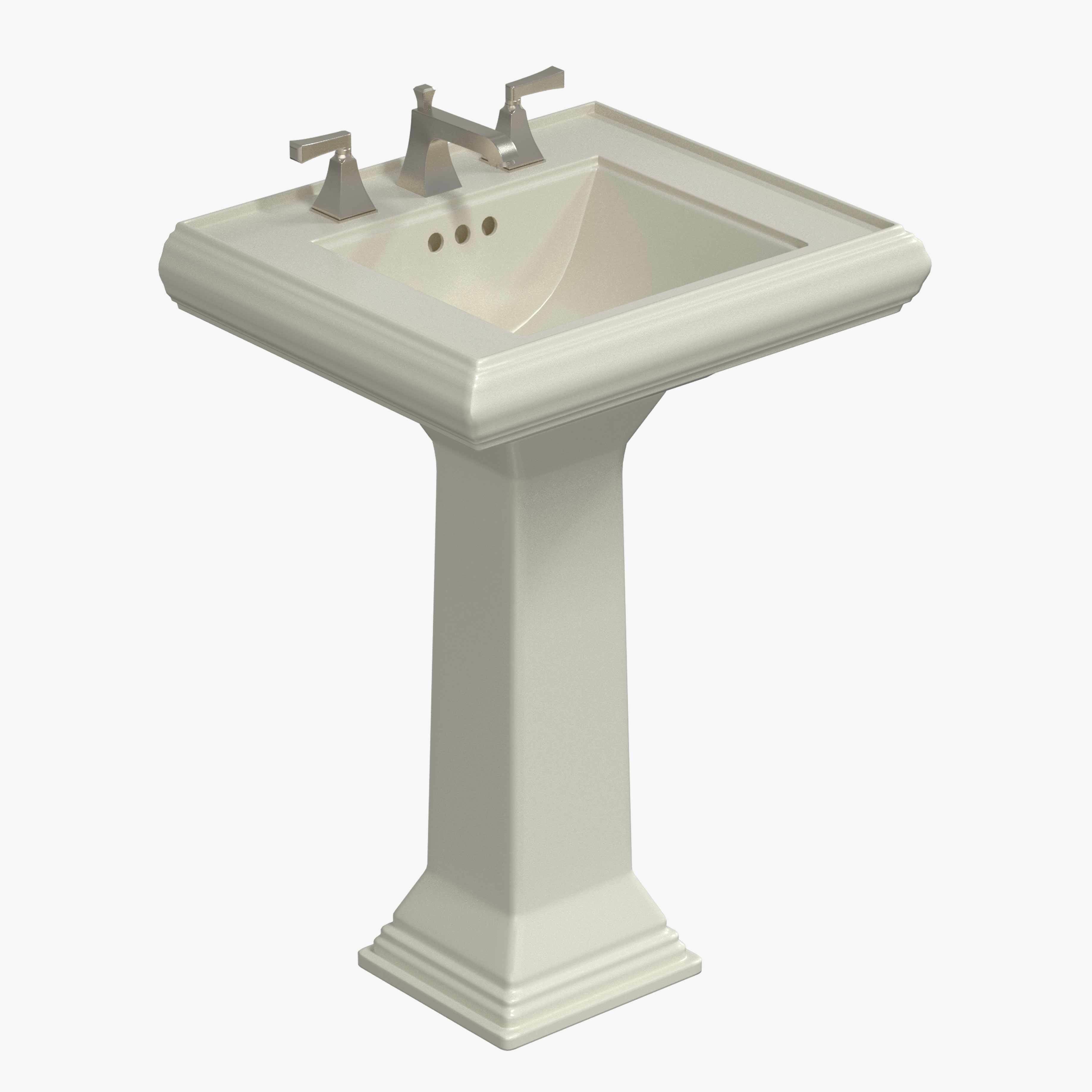 Washbasin and mixer KOHLER MEMOIRS CLASSIC 4 pieces 3D model CGTrader