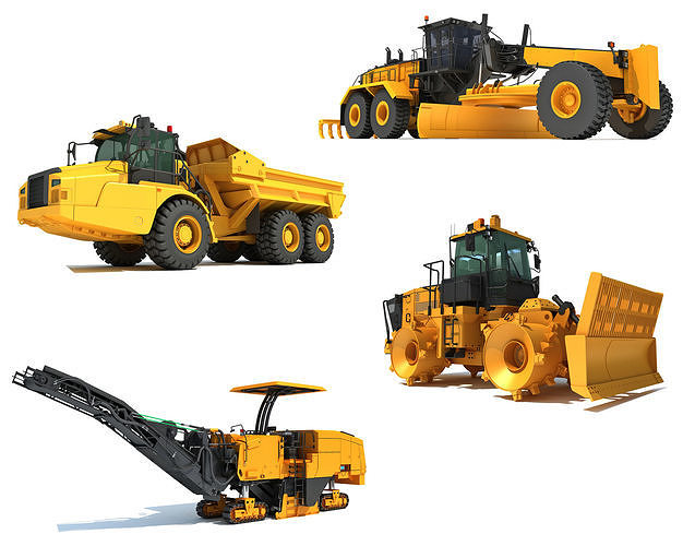 Road Construction Equipment 3D Model Collection CGTrader