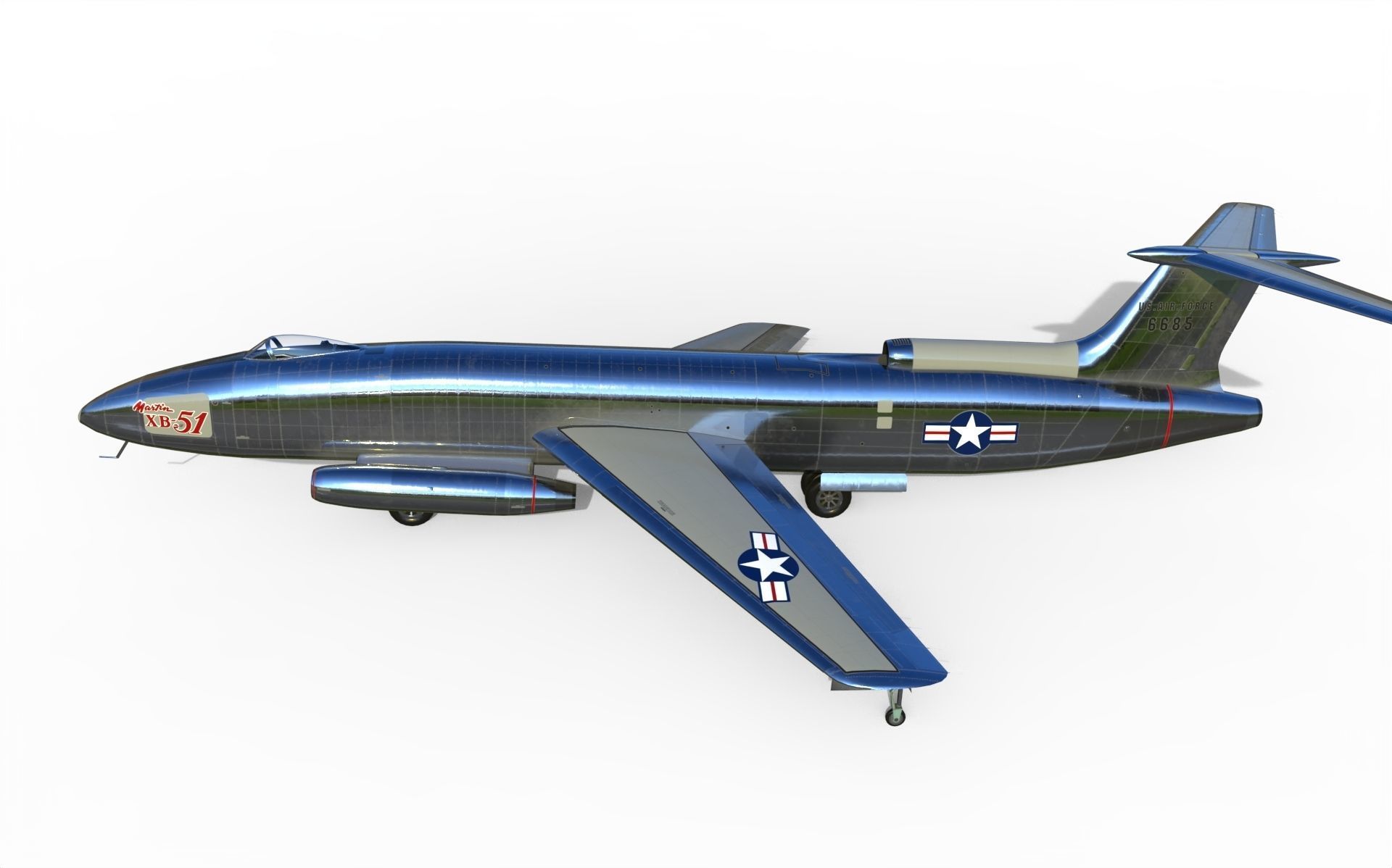 Martin XB-51 bomber 3D model | CGTrader