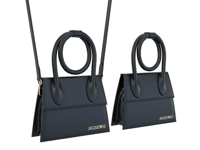 Jacquemus Le Chiquito Noeud Bag Black Low-poly 3D model