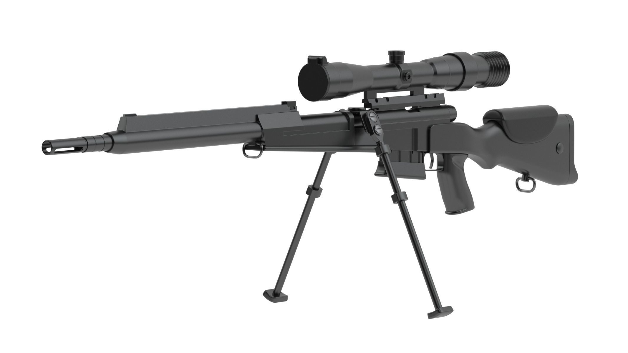 FR F2 sniper rifle 3D model | CGTrader