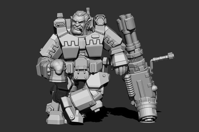 Deep Rock Galactic Gunner Class 3D Model 3D Printable CGTrader