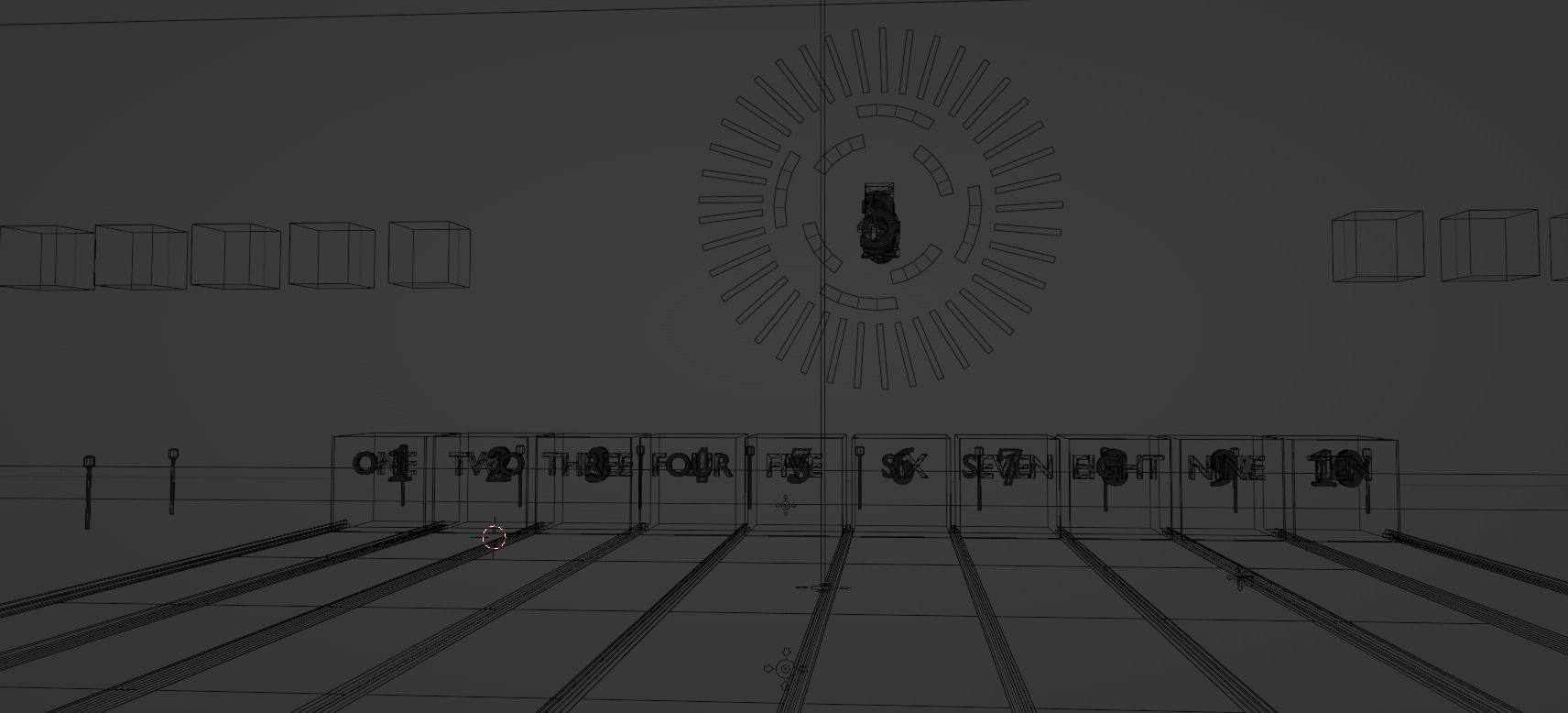 Car Racing Race Ground Number Learning One to Ten Cartoon 3D model ...