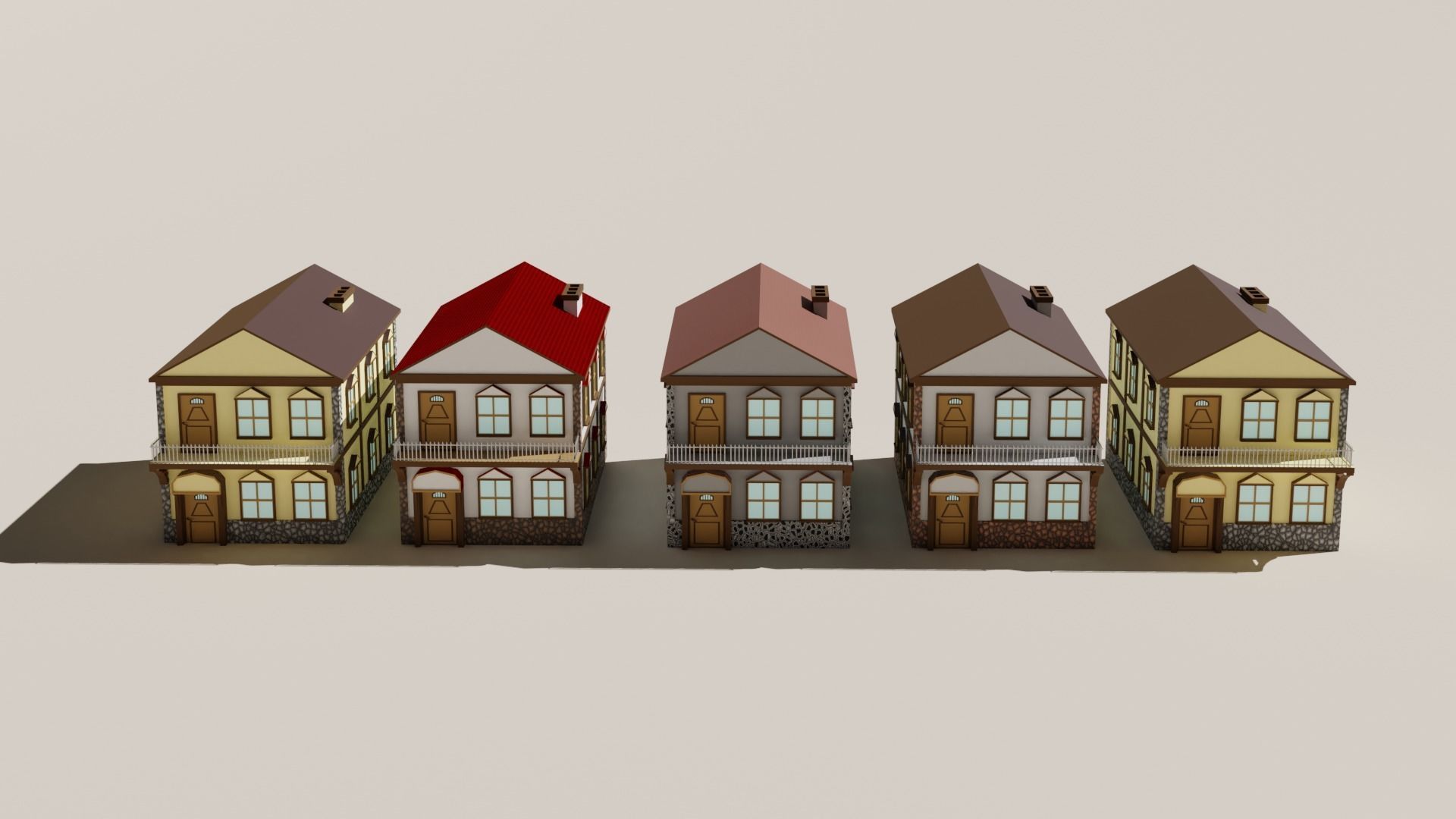 Low poly Village pbr game ready free VR / AR / low-poly 3D model | CGTrader