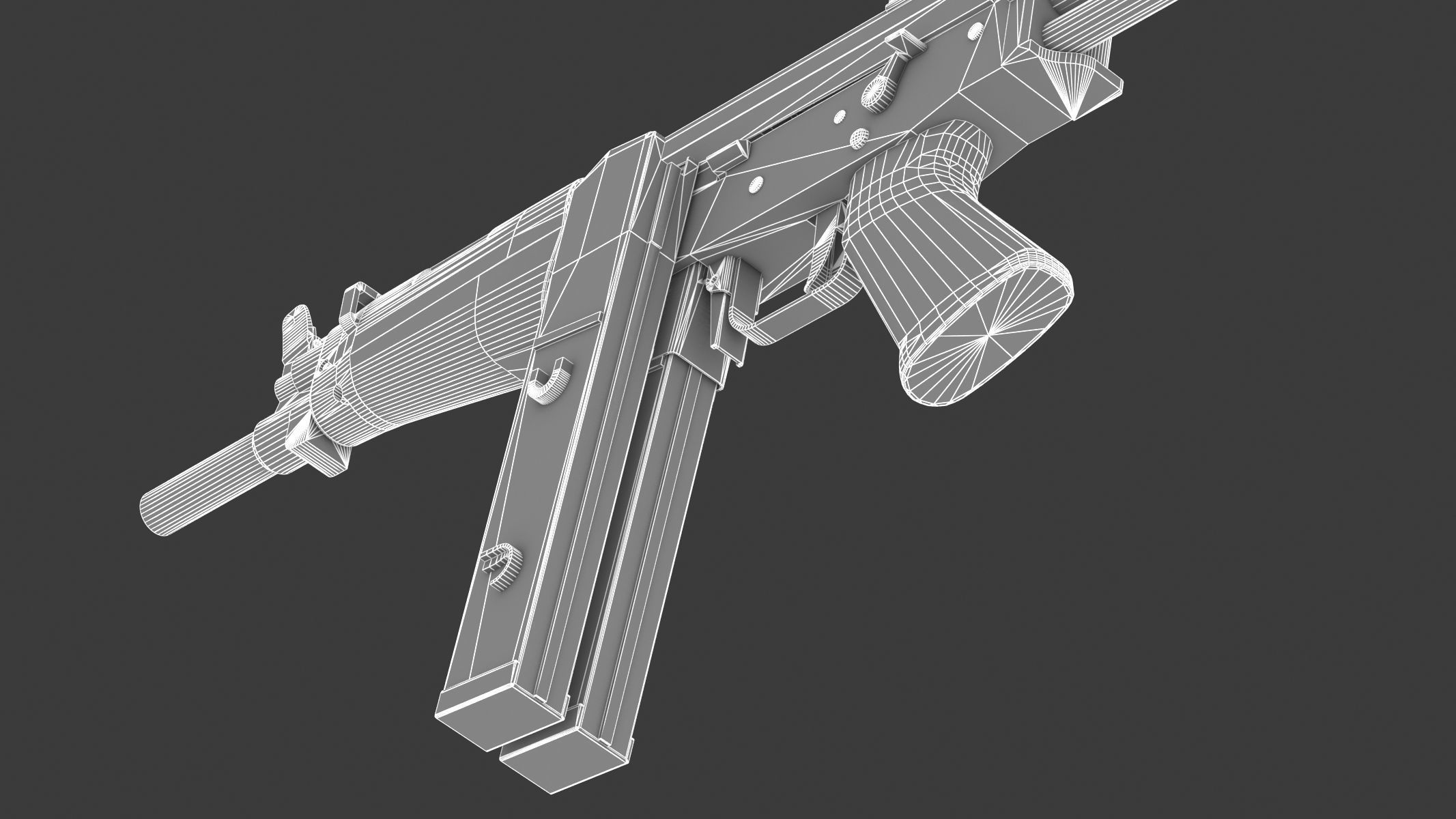 3D model FAMAE SAF Low Poly VR / AR / low-poly | CGTrader