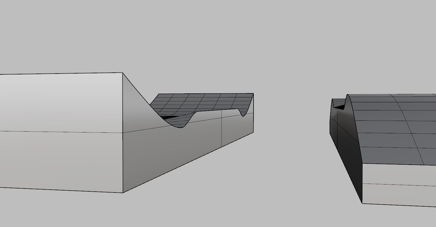 Skateboard Mold with High Concave Ready to be milled 3D model CGTrader